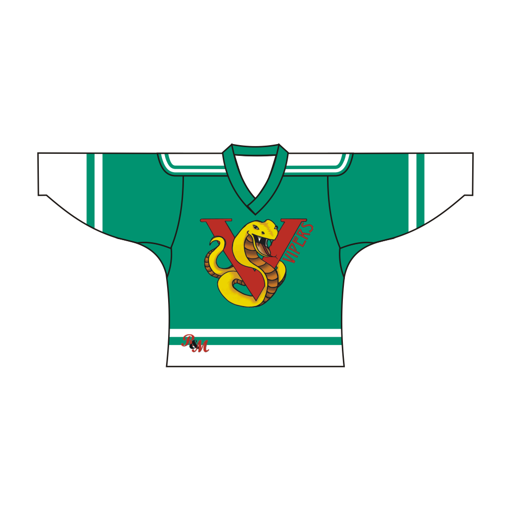 Custom Green Vipers Team Hockey Jersey