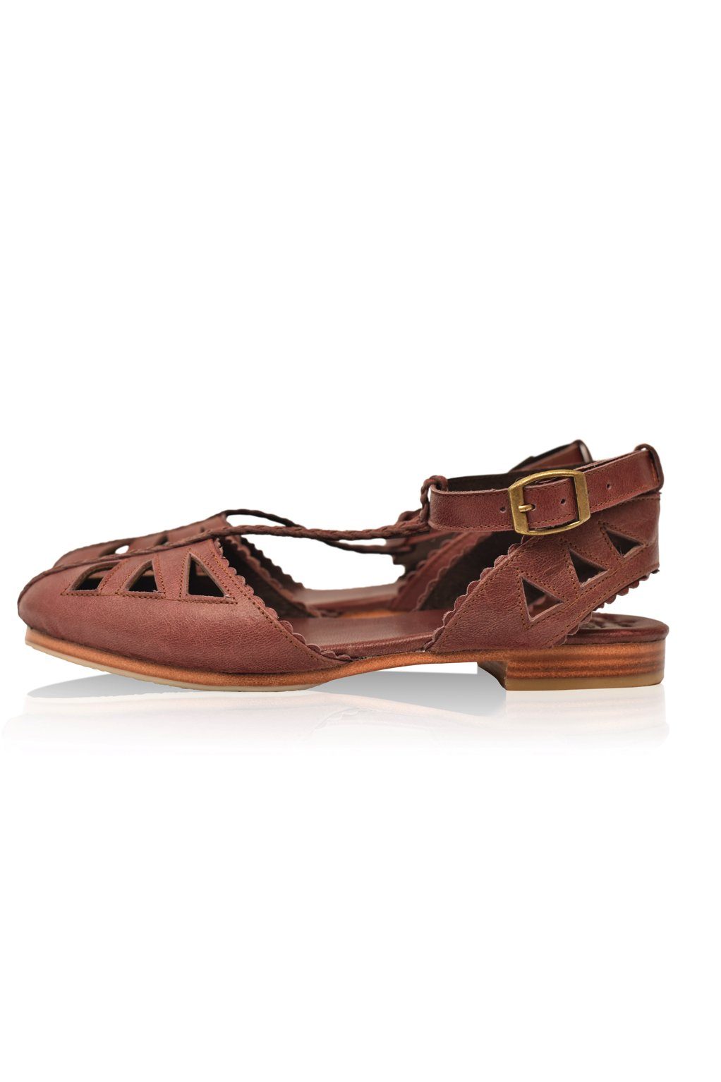 Bounty T-strap Leather Sandals-5