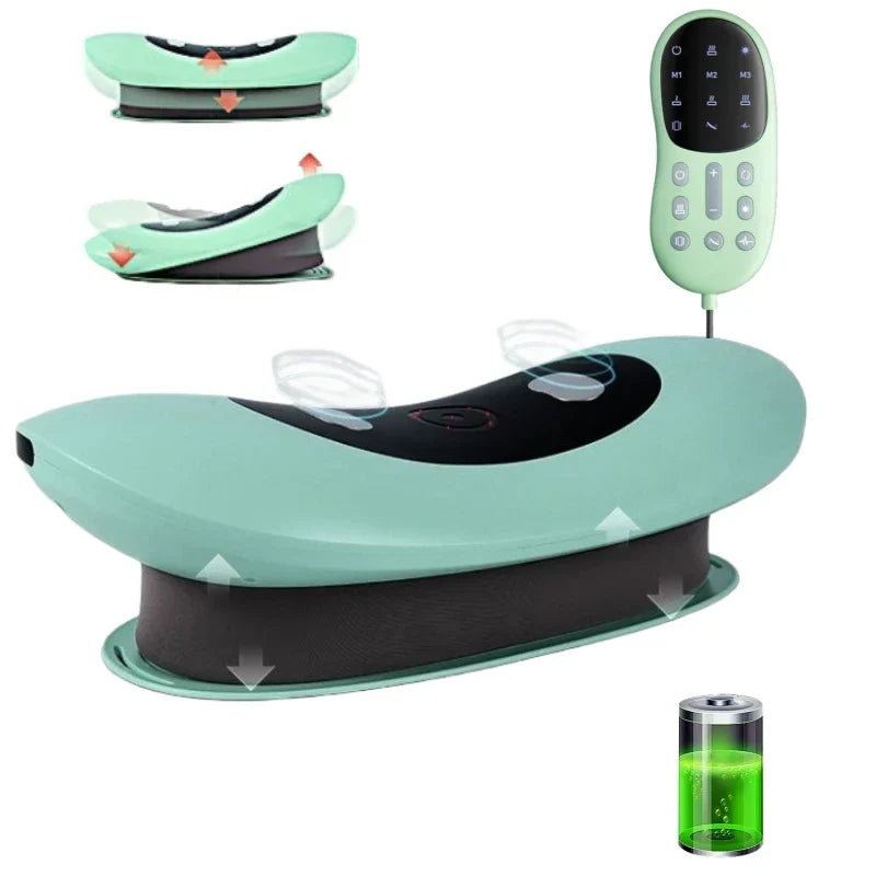 Electric Swing Lumbar Traction Massager Green