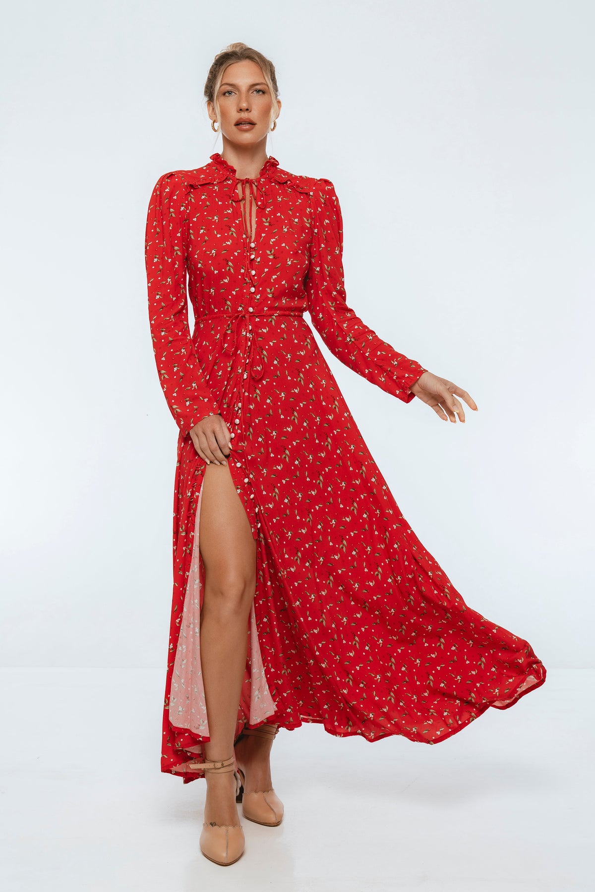 Poeme Long Sleeve Maxi Dress-2