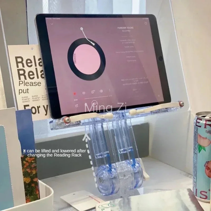 Luxury Lifted Acrylic Laptop Stand: 180° Rotatable, Ergonomic Design