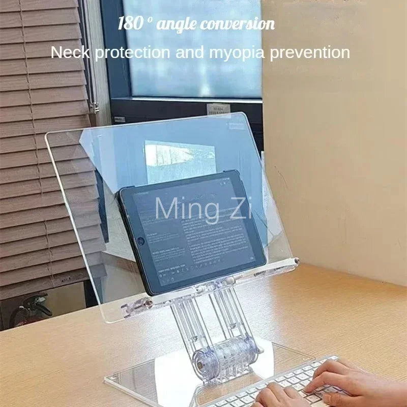 Luxury Lifted Acrylic Laptop Stand: 180° Rotatable, Ergonomic Design