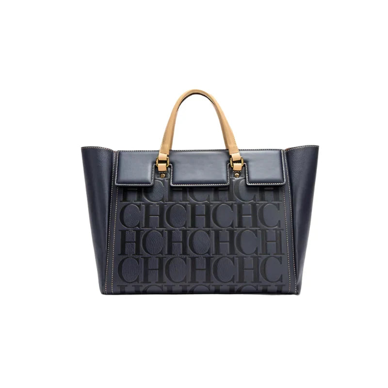 Womens Embossed Business Tote Handbag Wallet