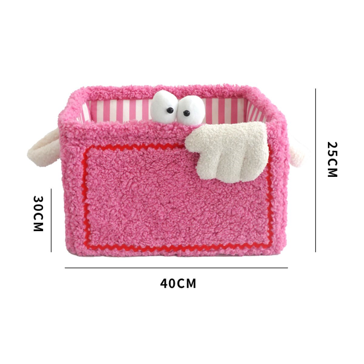 Quirky Monster Striped Storage Basket-1